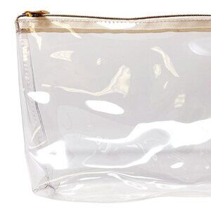 Transparent Cosmetic bag with Gold Zipper